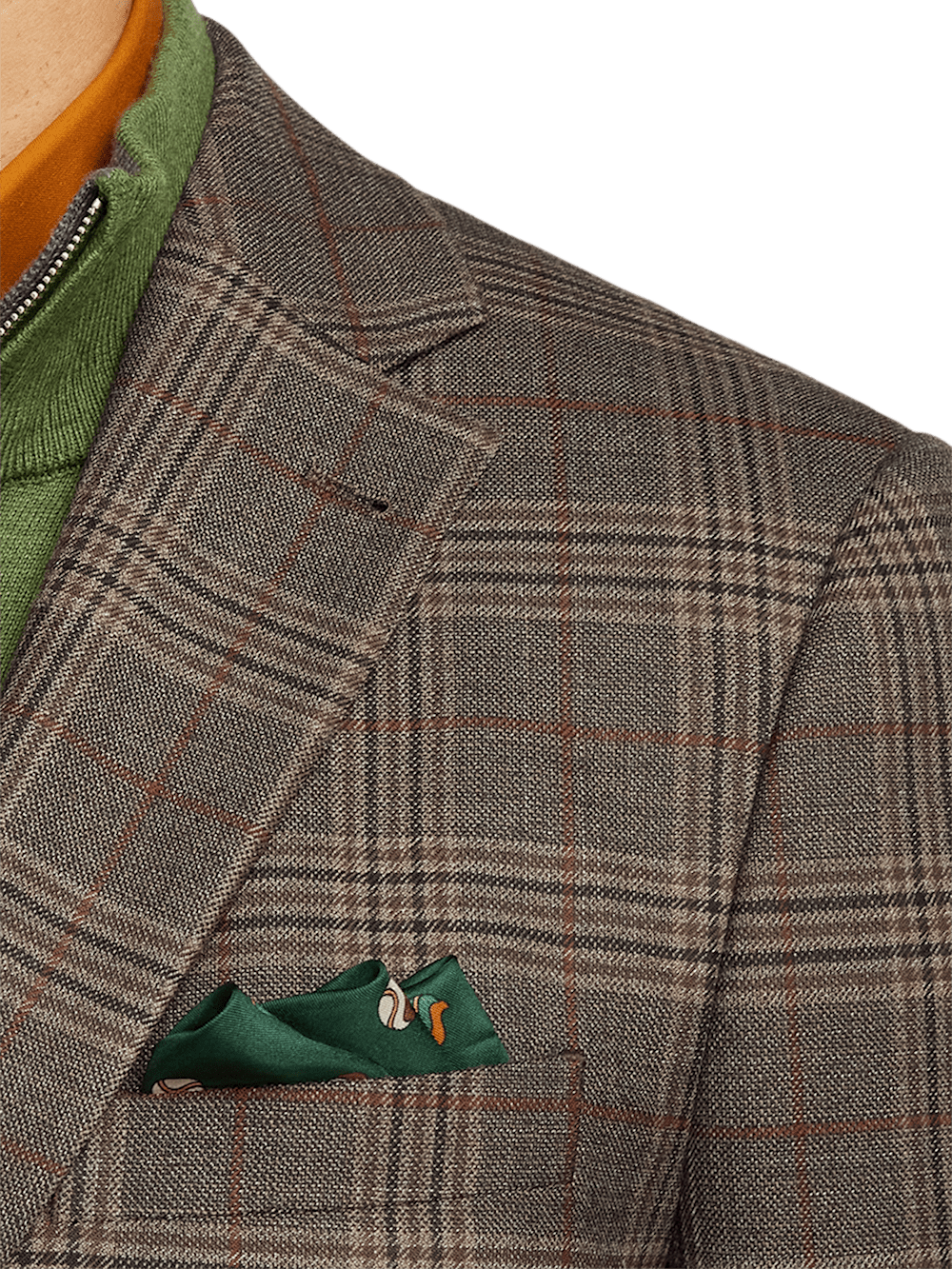 Alternate Image of Wool Plaid Single Breasted Notch Lapel Sport Coat-5