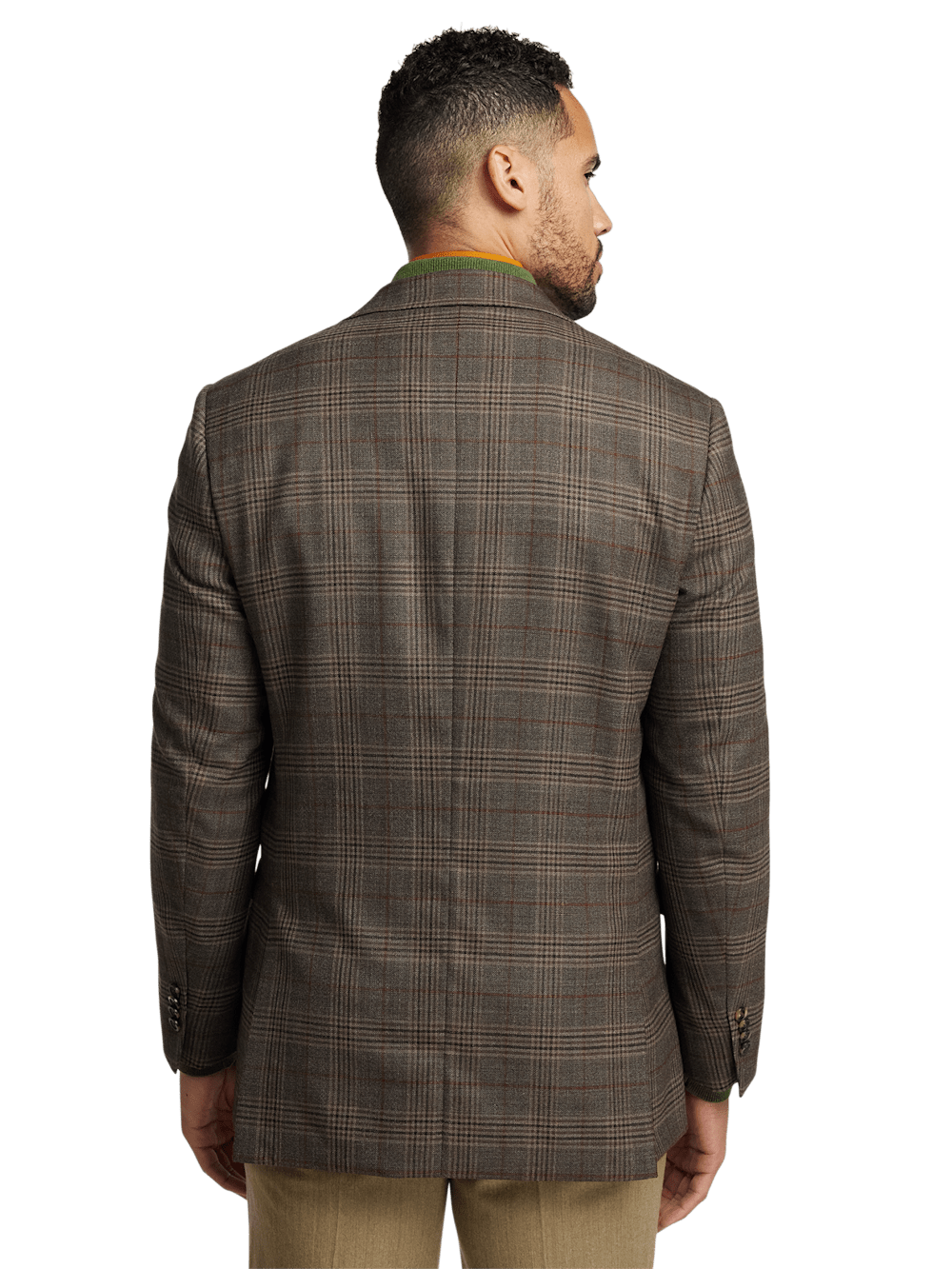 Alternate Image of Wool Plaid Single Breasted Notch Lapel Sport Coat-6