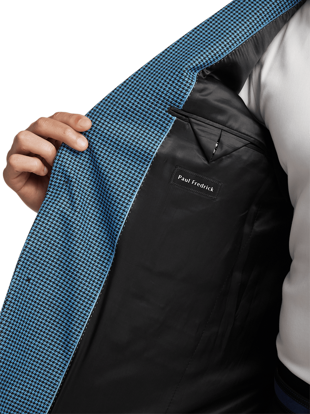 Alternate Image of Wool Houndstooth Single Breasted Peak Lapel Sport Coat-3