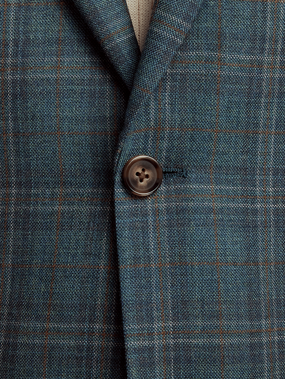 Alternate Image of Wool Plaid Single Breasted Peak Lapel Sport Coat-4