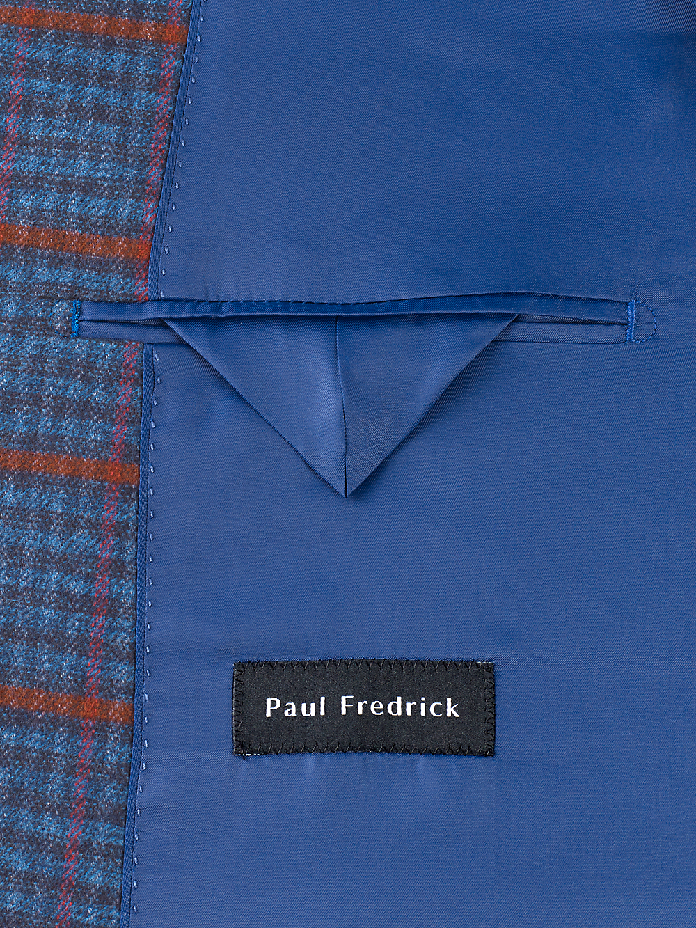 Alternate Image of Cotton Blend Plaid Notch Lapel Sport Coat-2