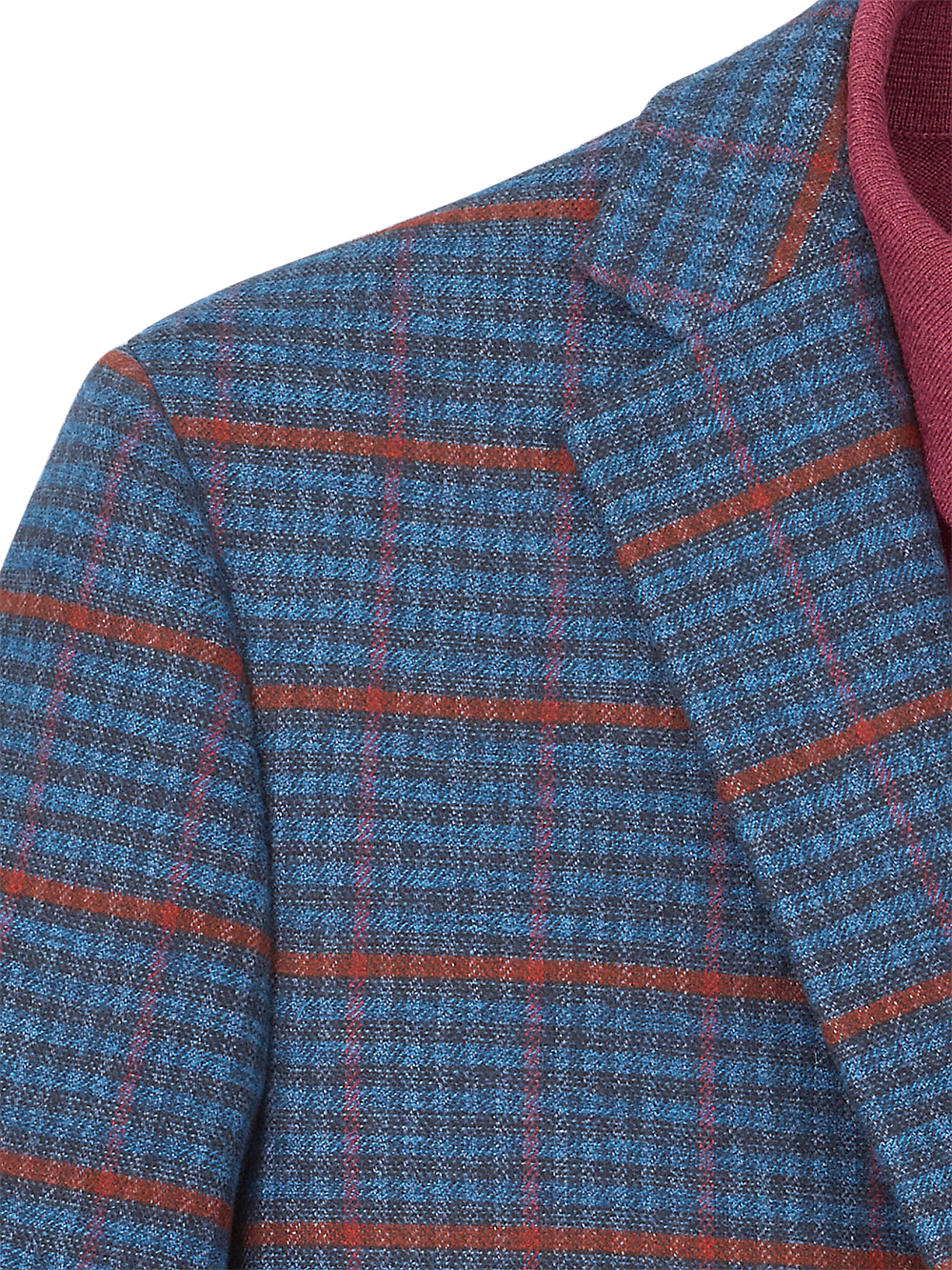 Alternate Image of Cotton Blend Plaid Notch Lapel Sport Coat-3
