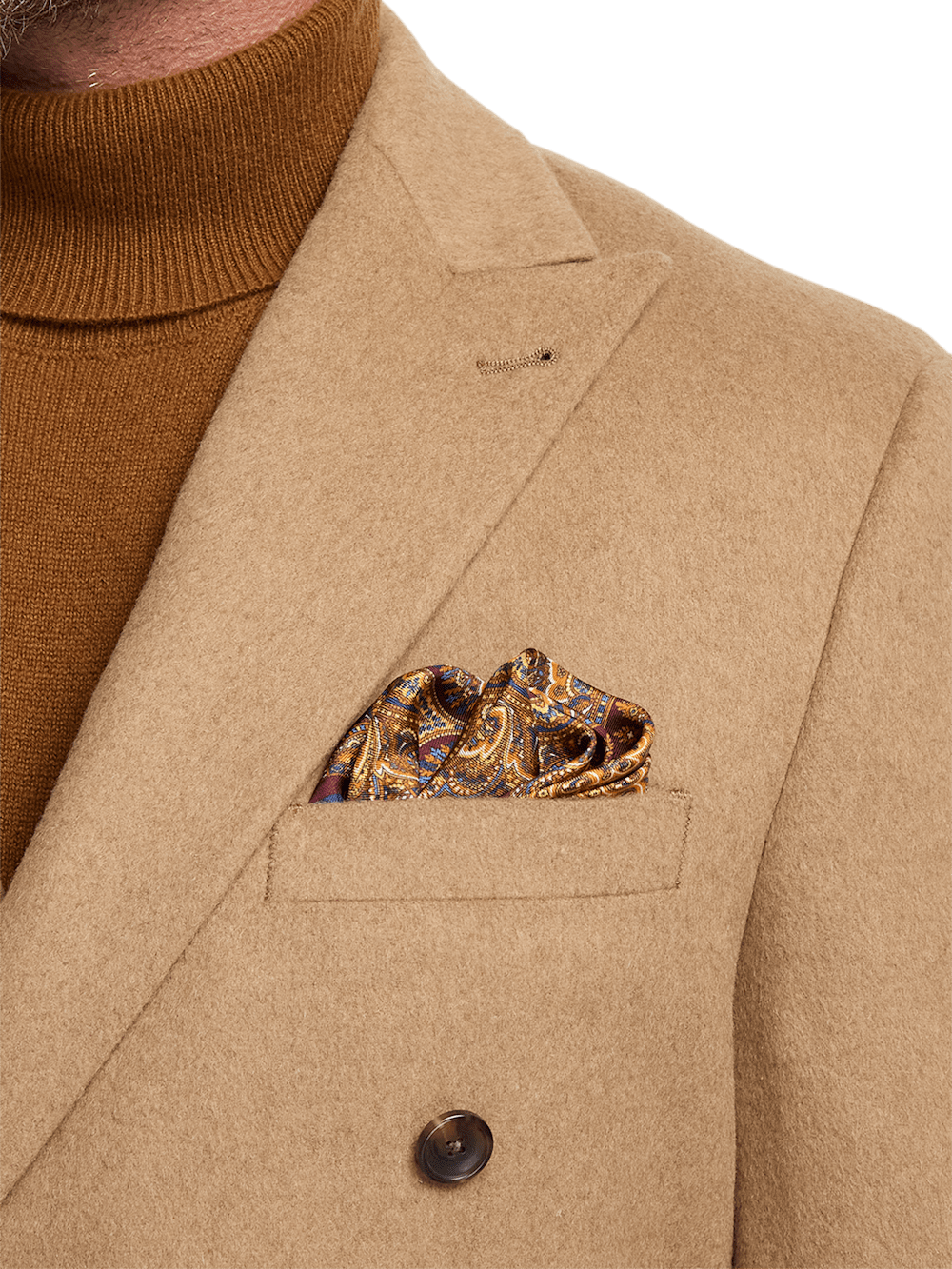 Alternate Image of Camel Hair Double Breasted Peak Lapel Sport Coat-5