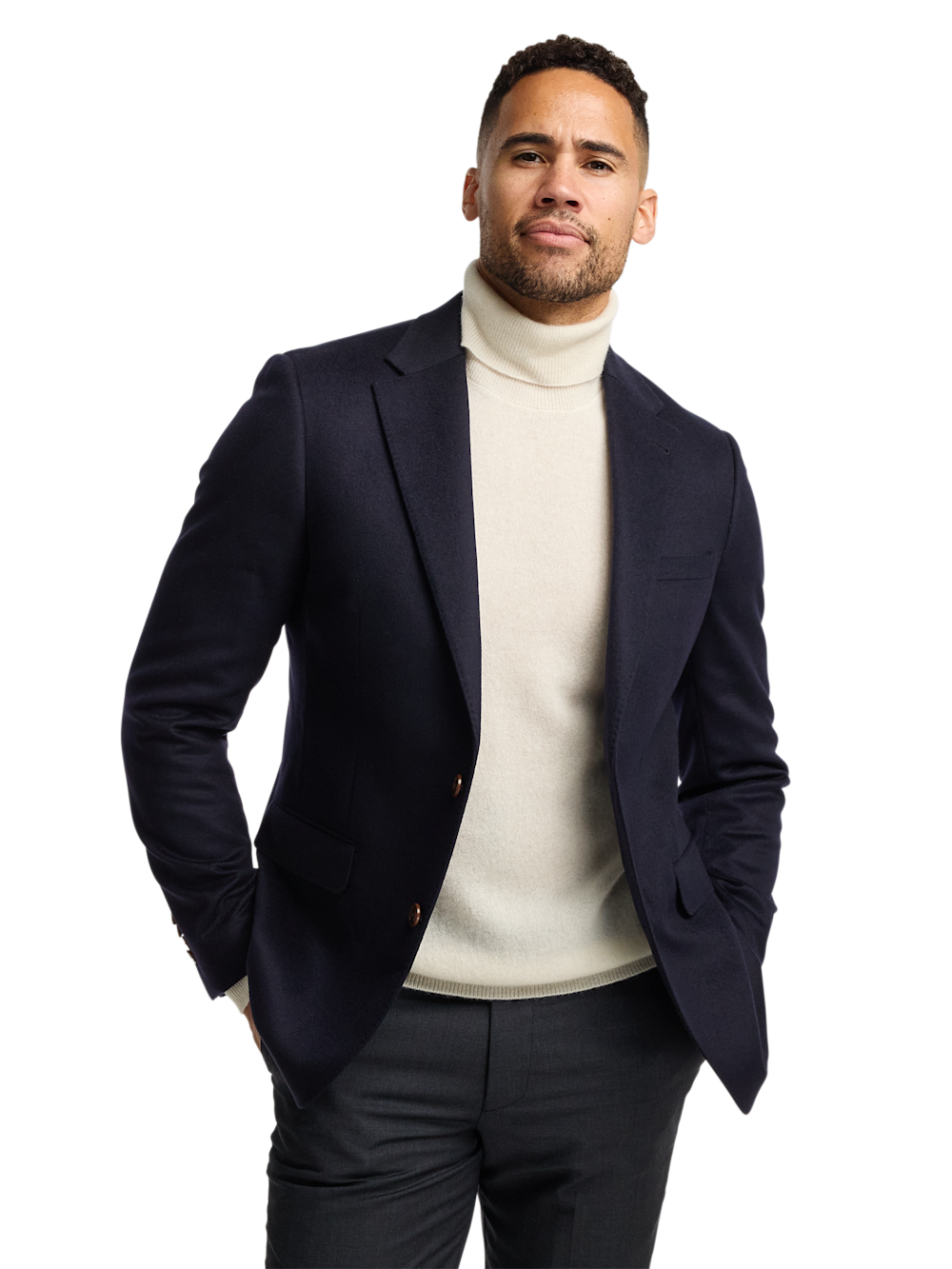 Alternate Image of Cashmere Single Breasted Notch Lapel Sport Coat-1