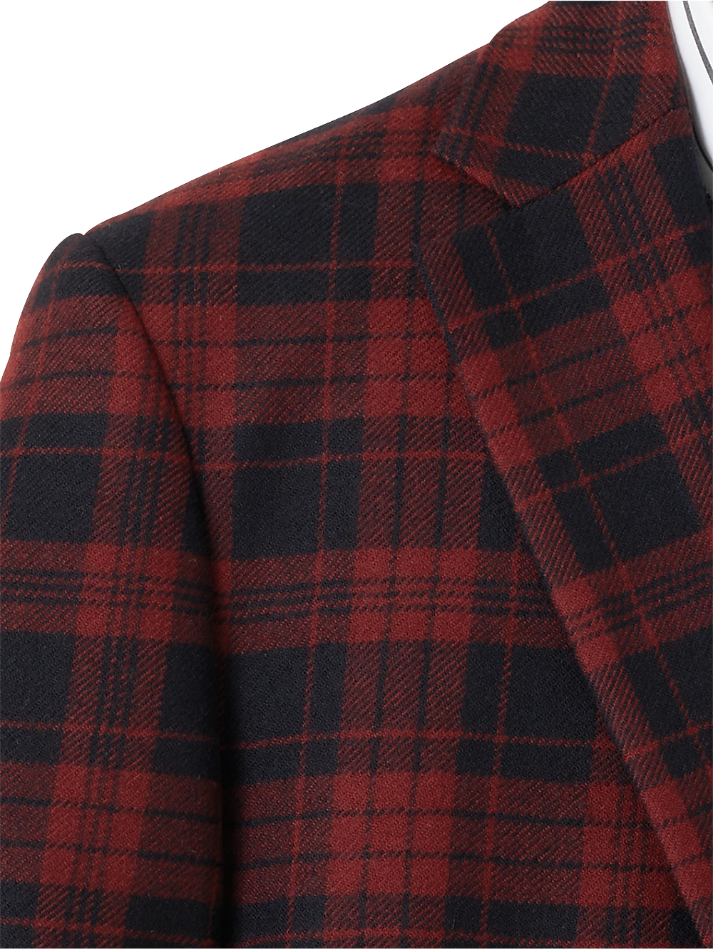 Alternate Image of Wool Plaid Single Breasted Notch Lapel Sport Coat-2