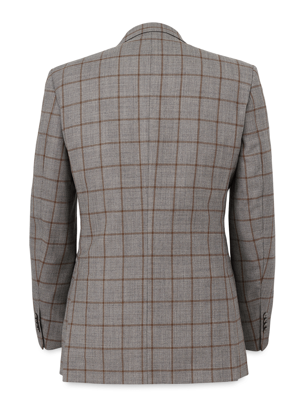 Alternate Image of Wool Windowpane Single Breasted Peak Lapel Sport Coat-3