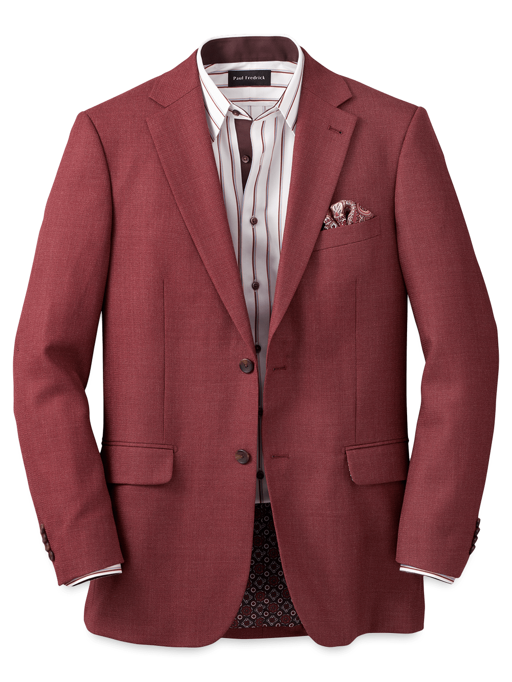 Product Image of Wool Single Breasted Notch Lapel Sport Coat-Terracotta
