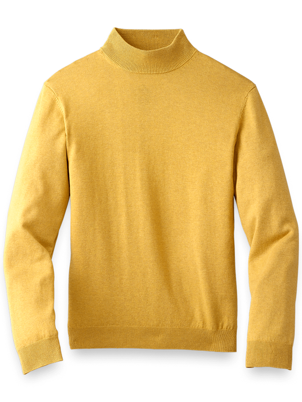 Product Image of Silk Cotton And Cashmere Mock Neck Sweater-Gold