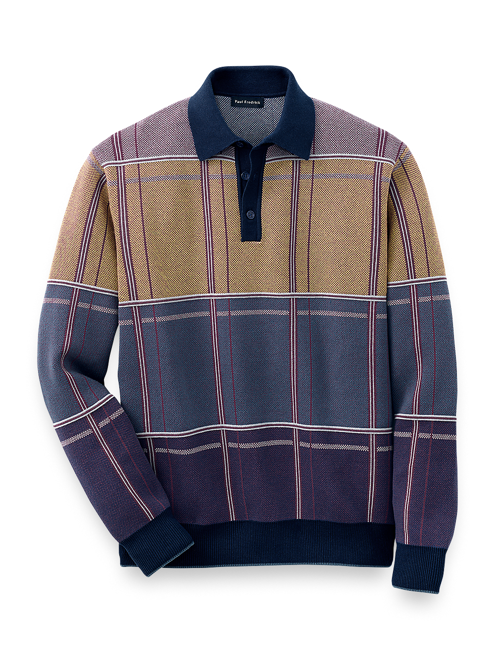 Product Image of Cotton Three Button Polo-Multi