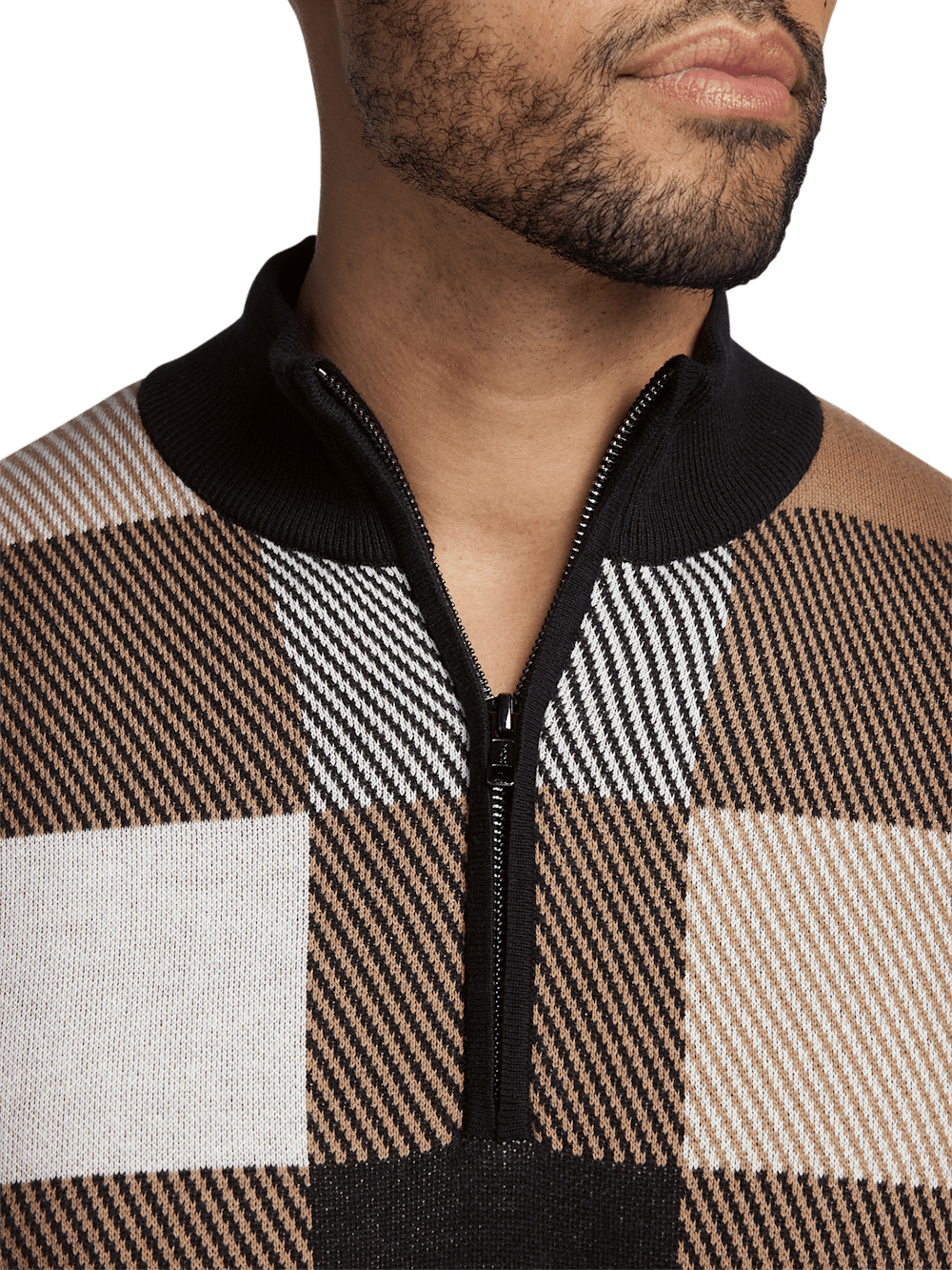 Alternate Image of Cotton Quarter Zip Mock Neck Sweater-2