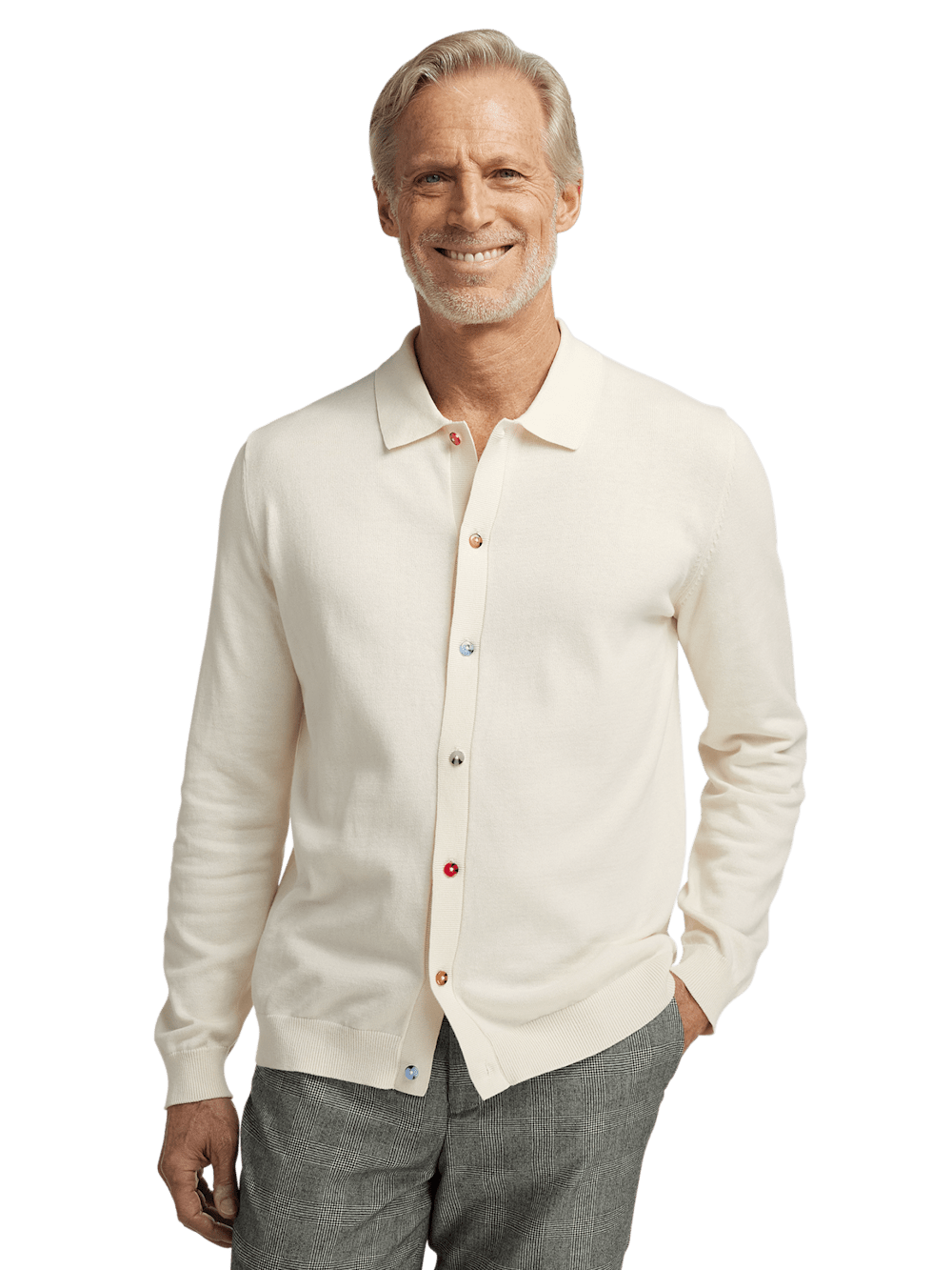 Alternate Image of Cotton Button Front Polo-1