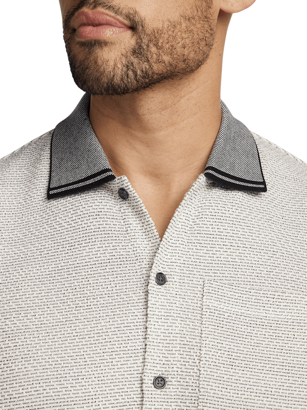 Alternate Image of Polyester Blend Button Front Polo-2