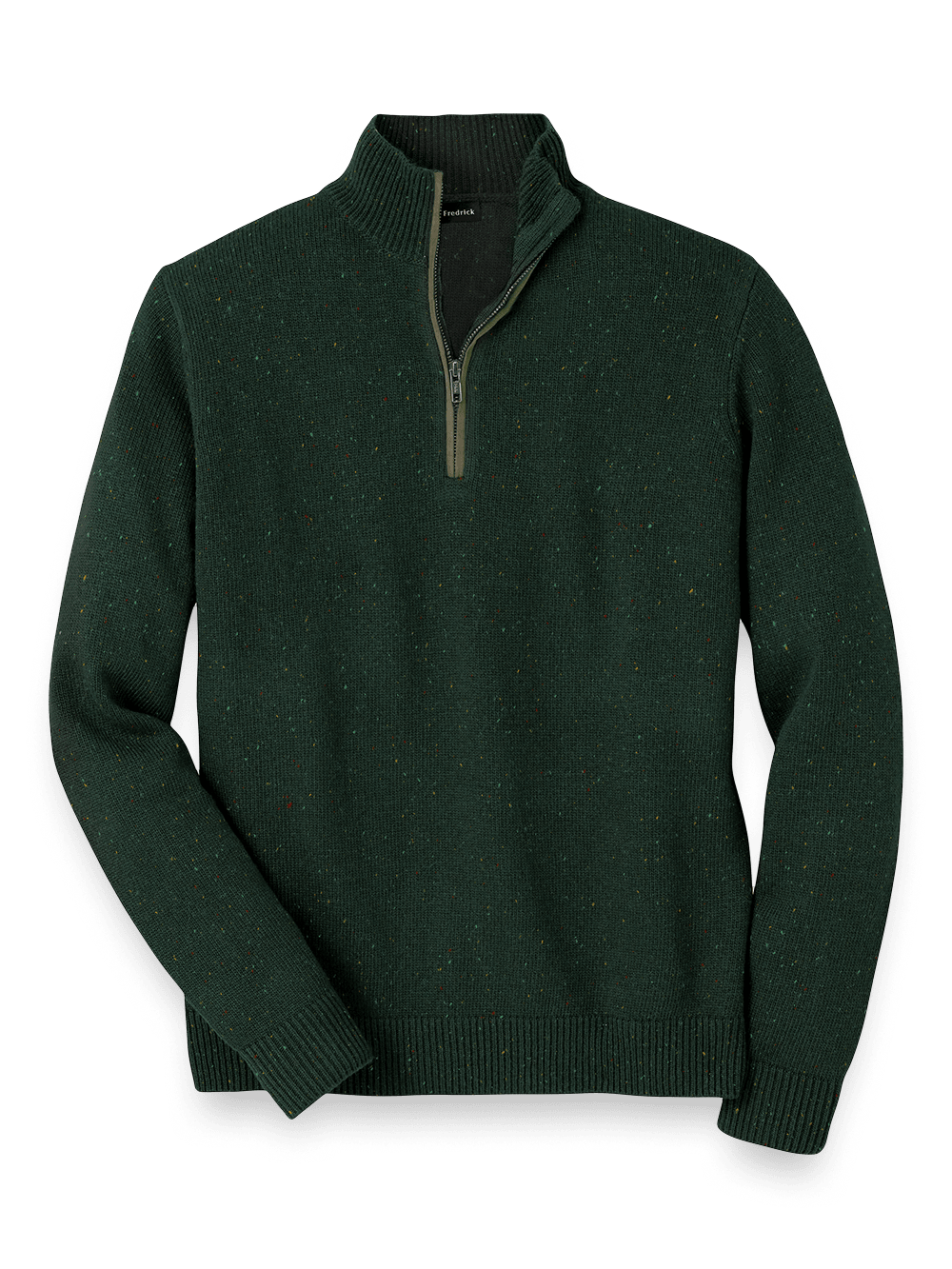Product Image of Donegal Zip Mock Neck Sweater-Hunter