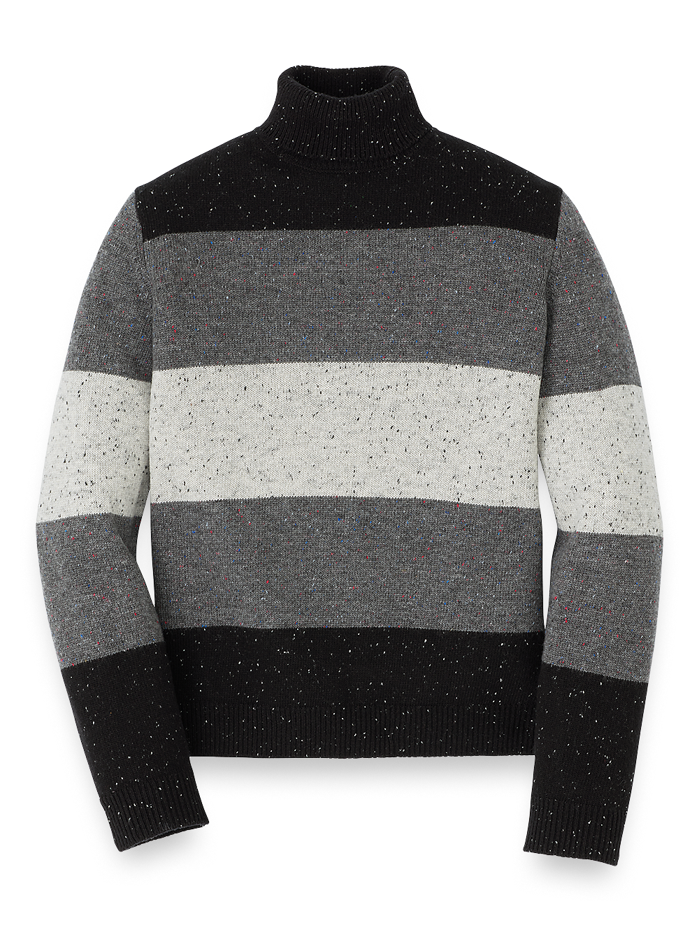 Product Image of Donegal Turtleneck Sweater-Black/Grey