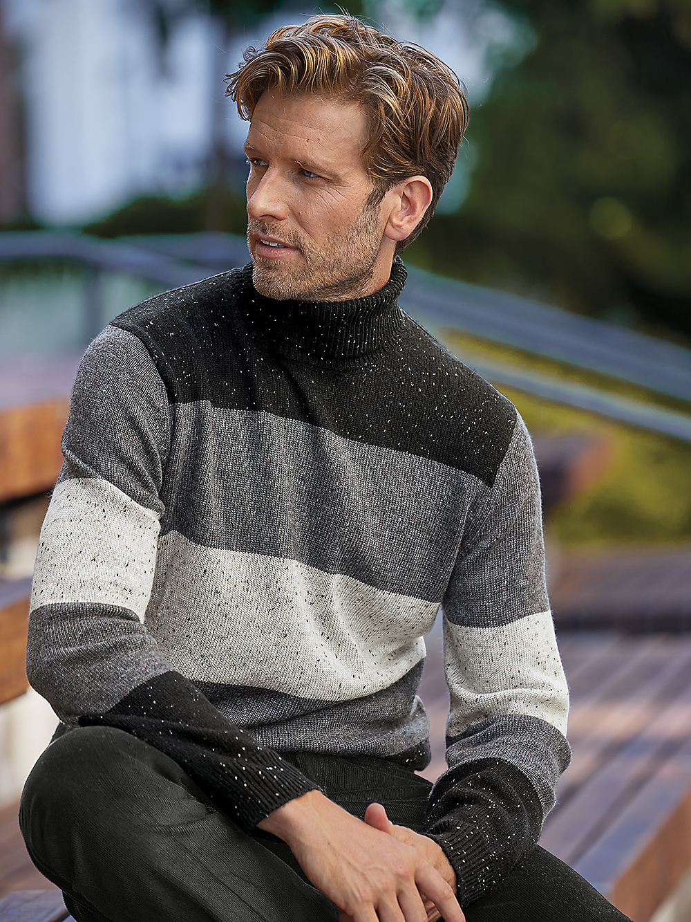 Alternate Image of Donegal Turtleneck Sweater-1