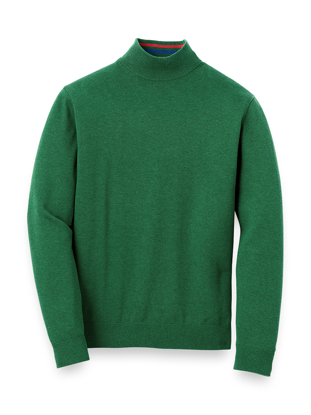 Product Image of Supima Cotton Mock Neck Sweater-Green