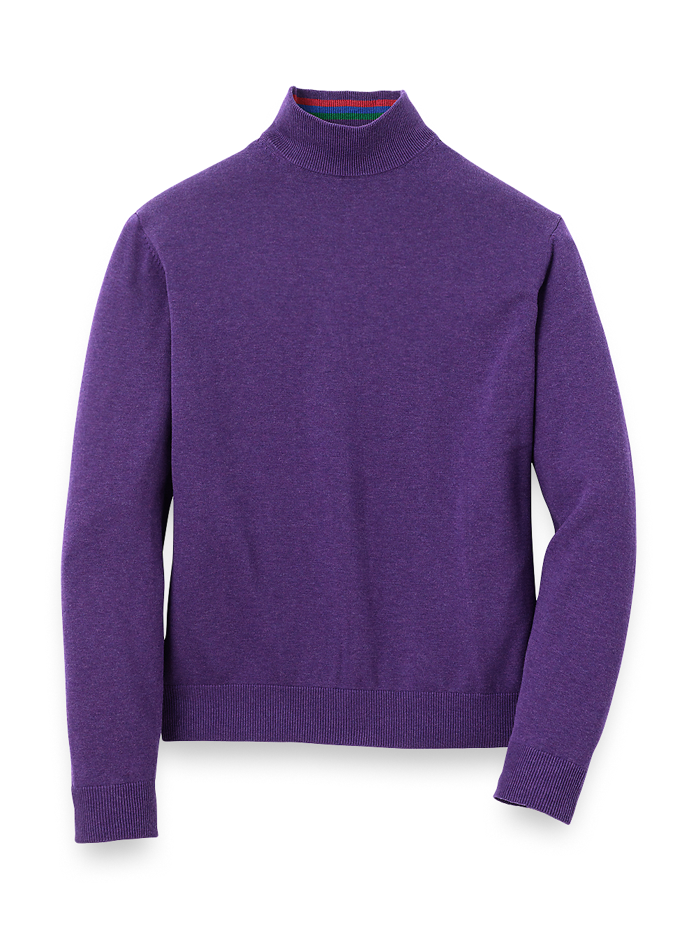 Product Image of Supima Cotton Mock Neck Sweater-Purple