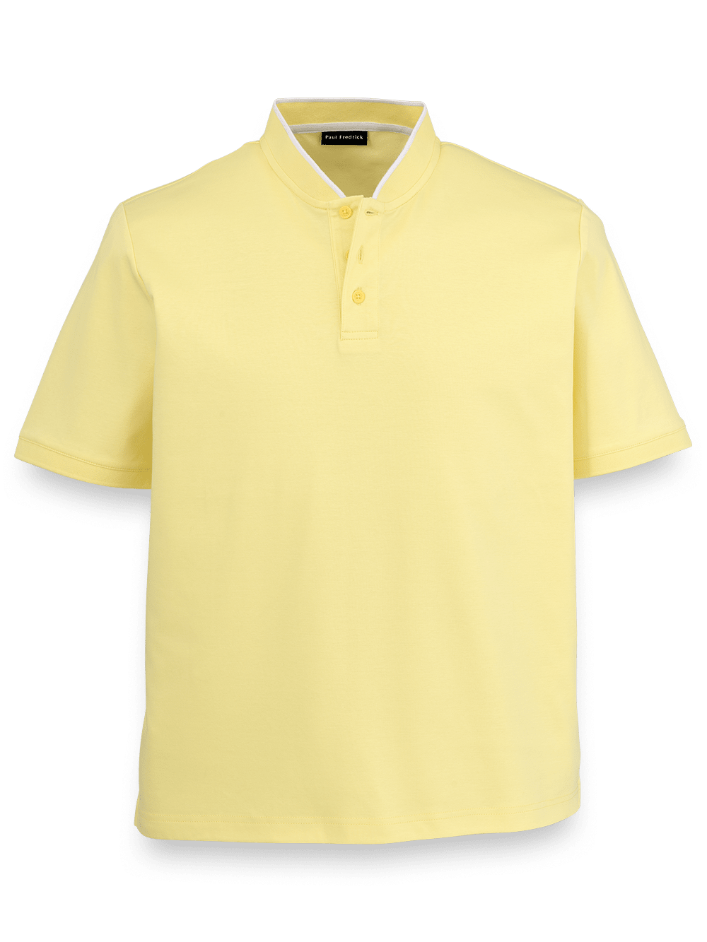 Product Image of Mercerized Cotton Henley-Yellow