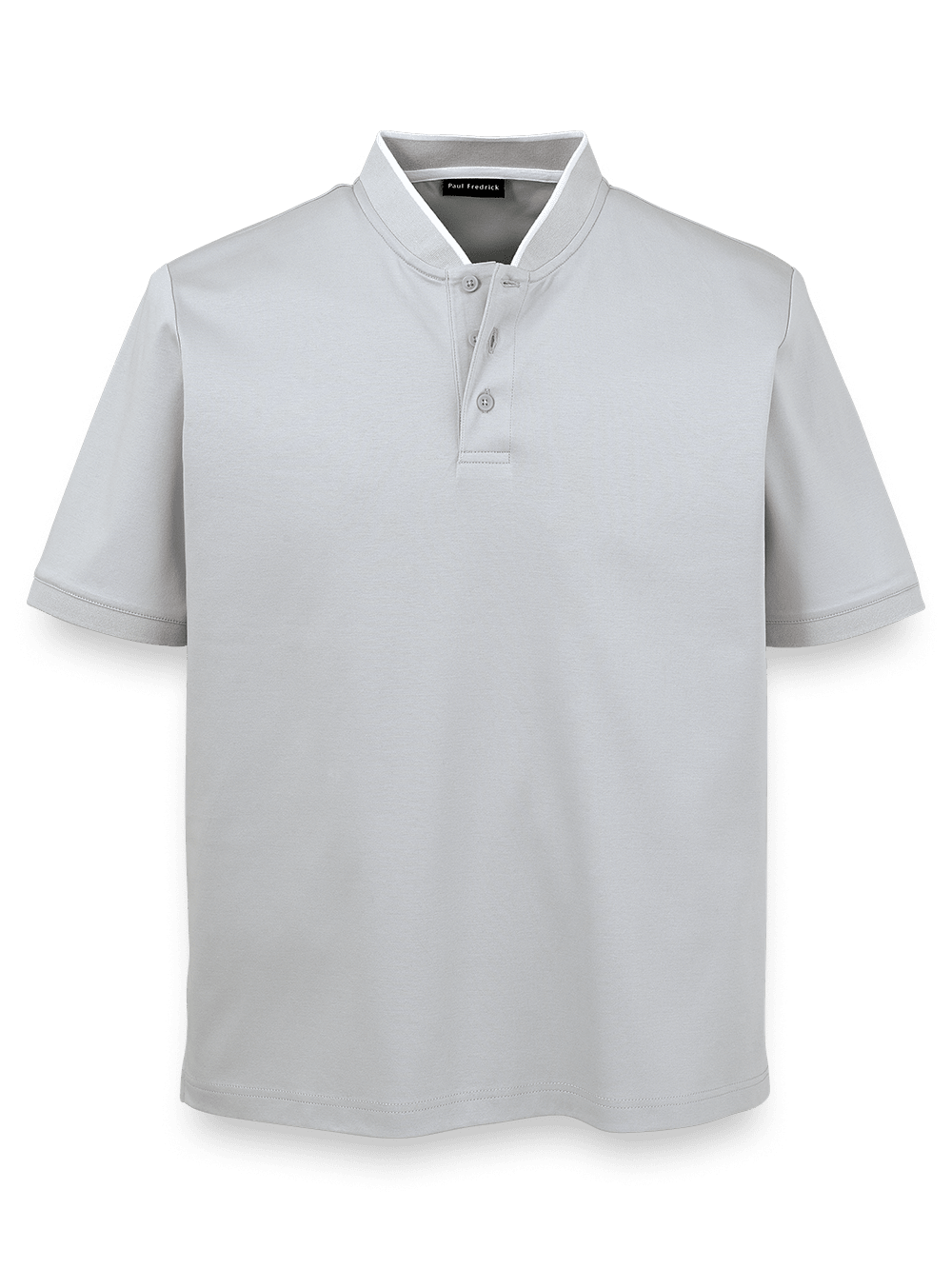 Product Image of Mercerized Cotton Henley-Light Grey