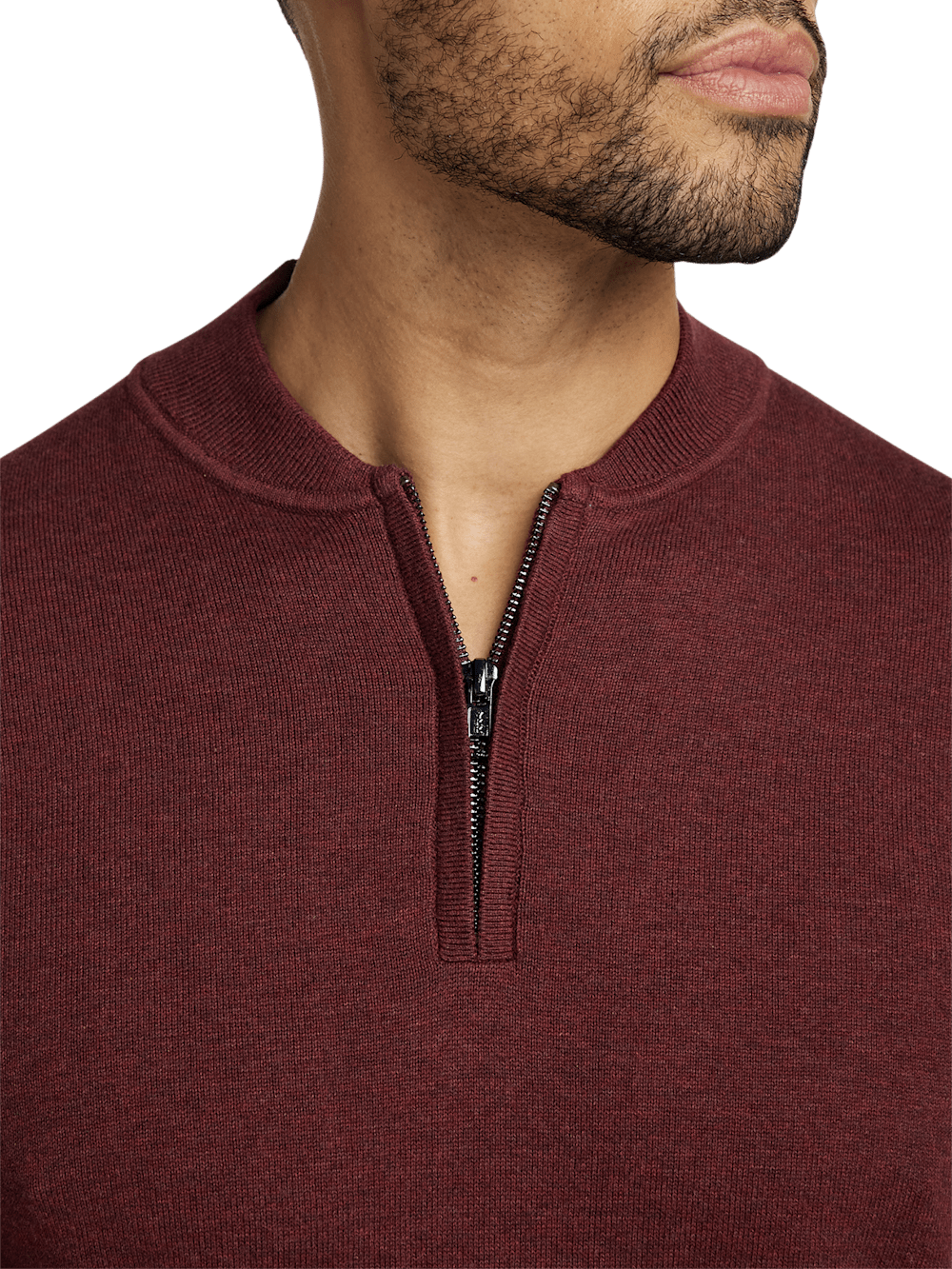 Alternate Image of Cotton Quarter Zip Mock Neck Sweater-2