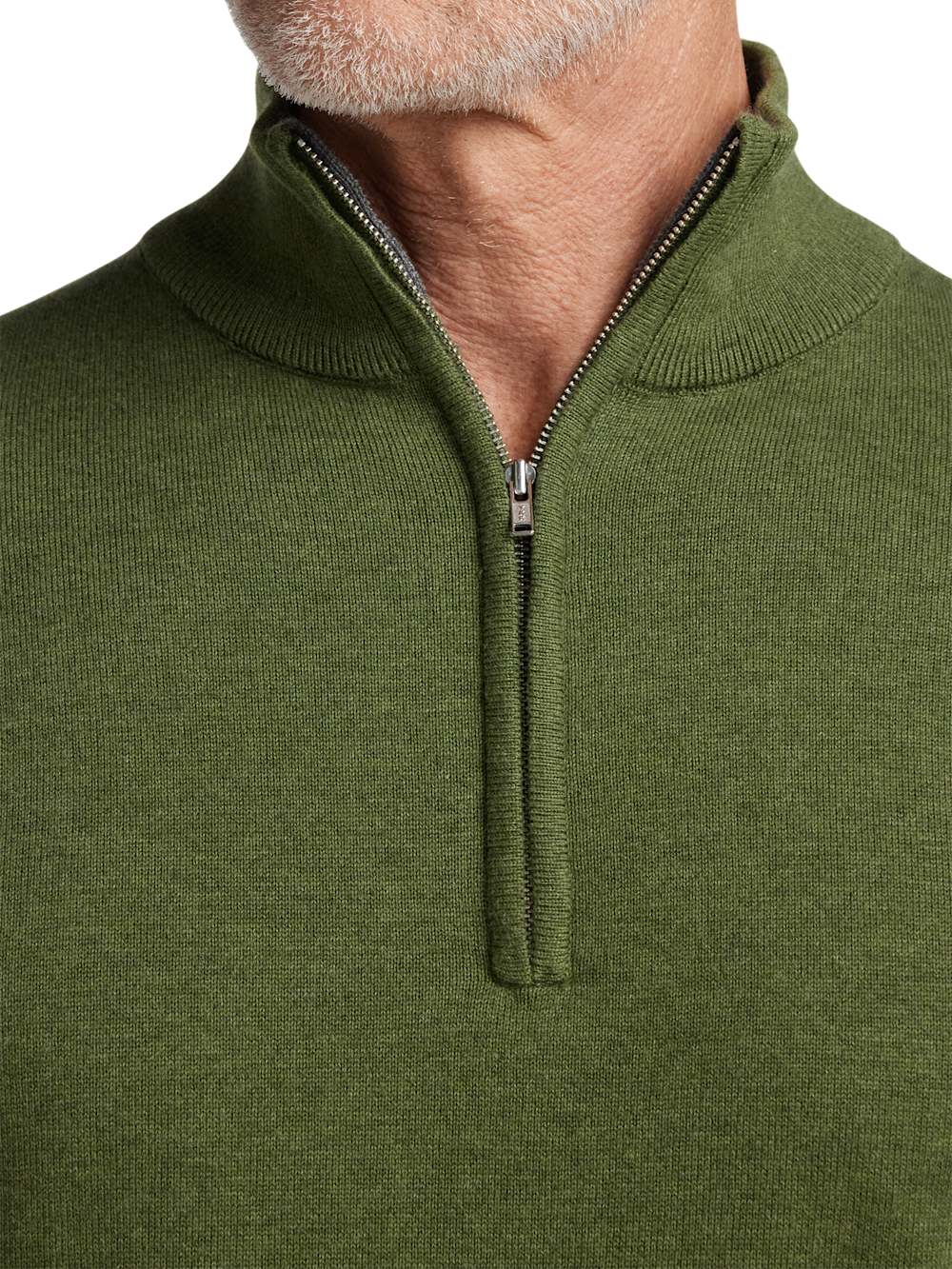 Alternate Image of Supima Cotton Quarter Zip Mock Neck Sweater-2