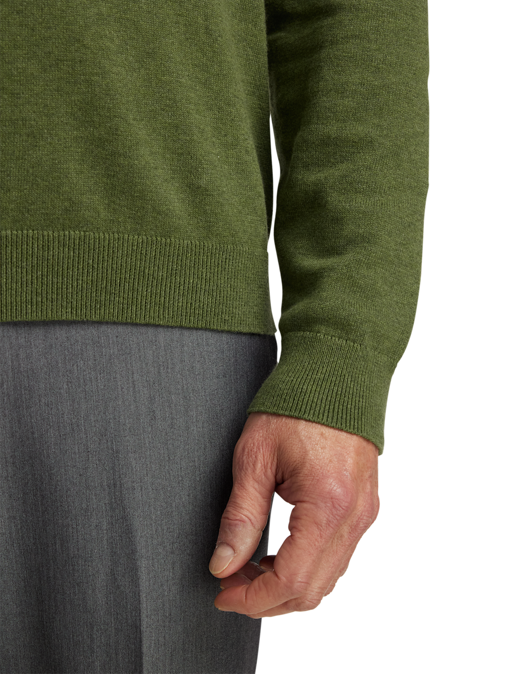 Alternate Image of Supima Cotton Quarter Zip Mock Neck Sweater-3