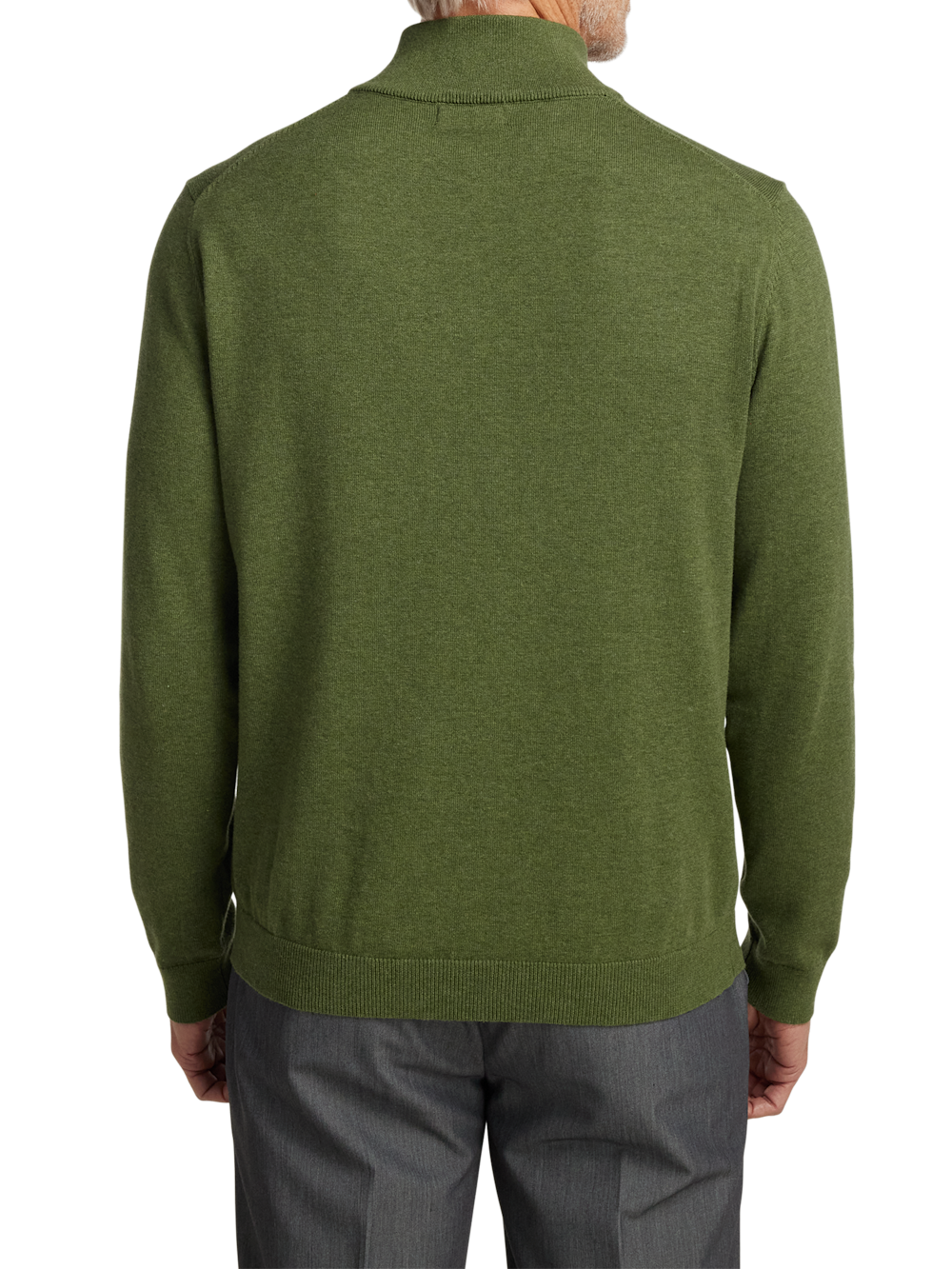 Alternate Image of Supima Cotton Quarter Zip Mock Neck Sweater-4