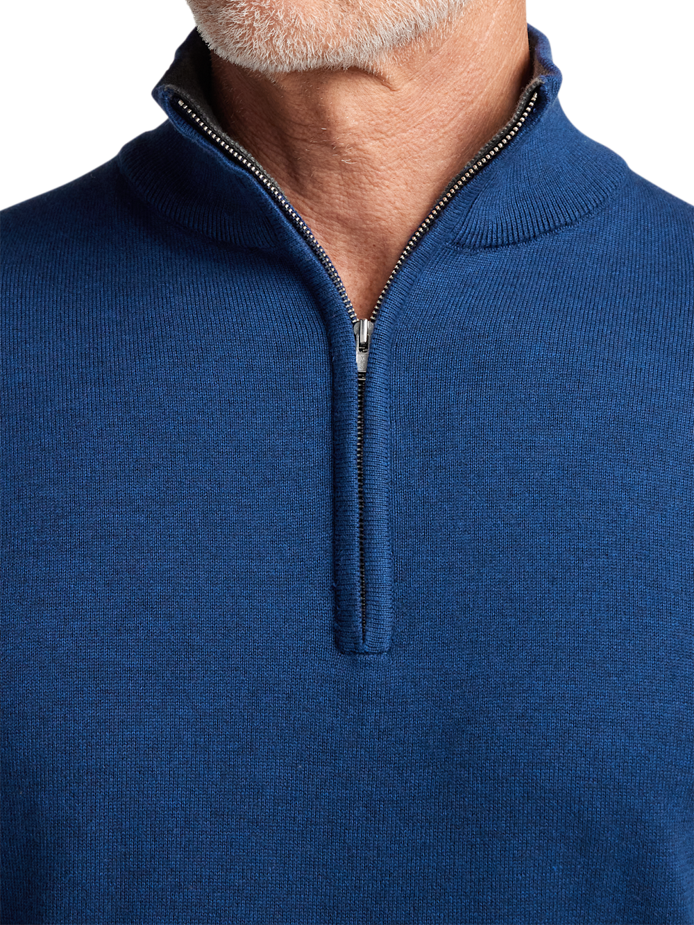 Alternate Image of Supima Cotton Quarter Zip Mock Neck Sweater-2