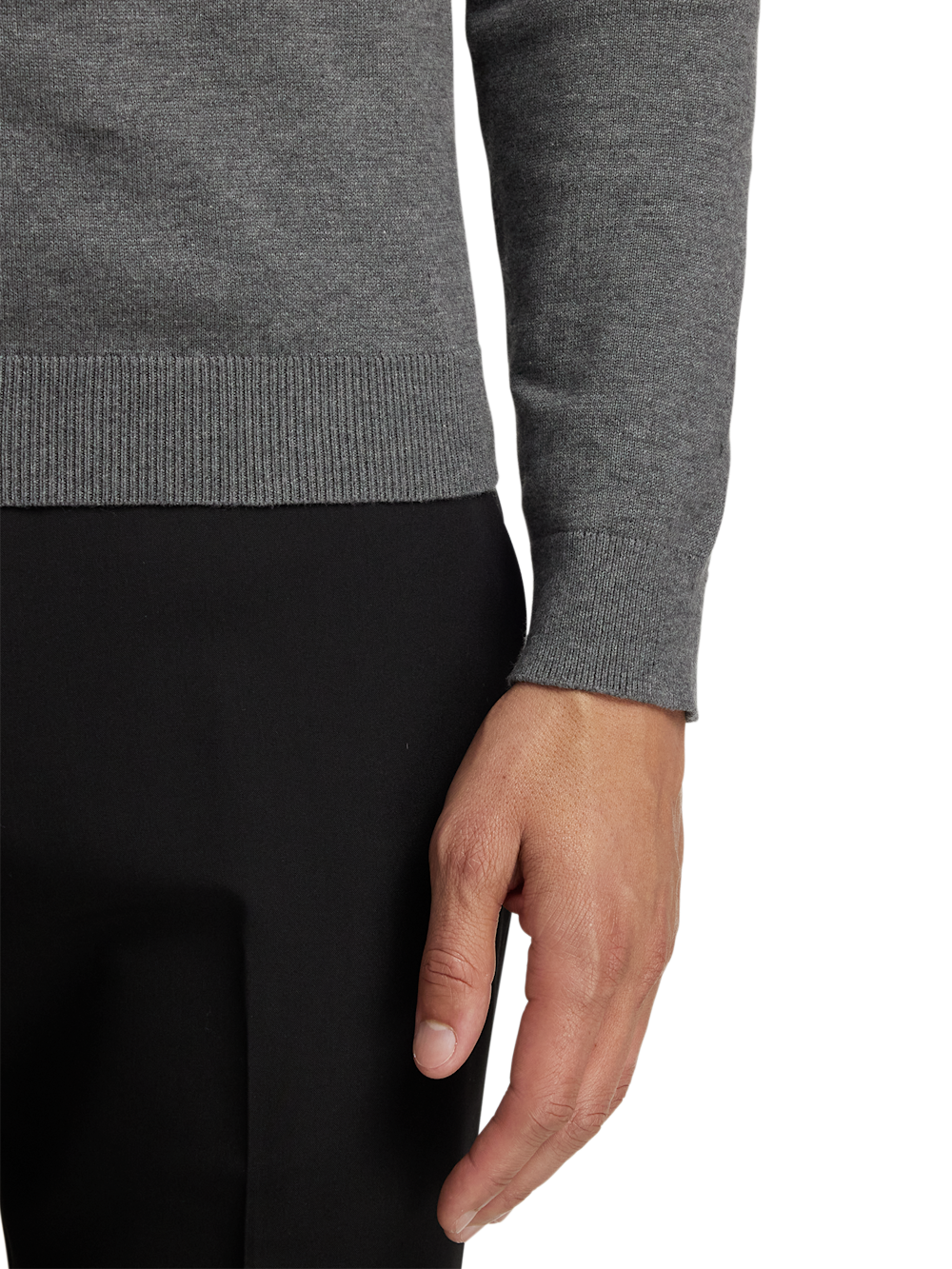 Alternate Image of Supima Cotton Quarter Zip Mock Neck Sweater-3