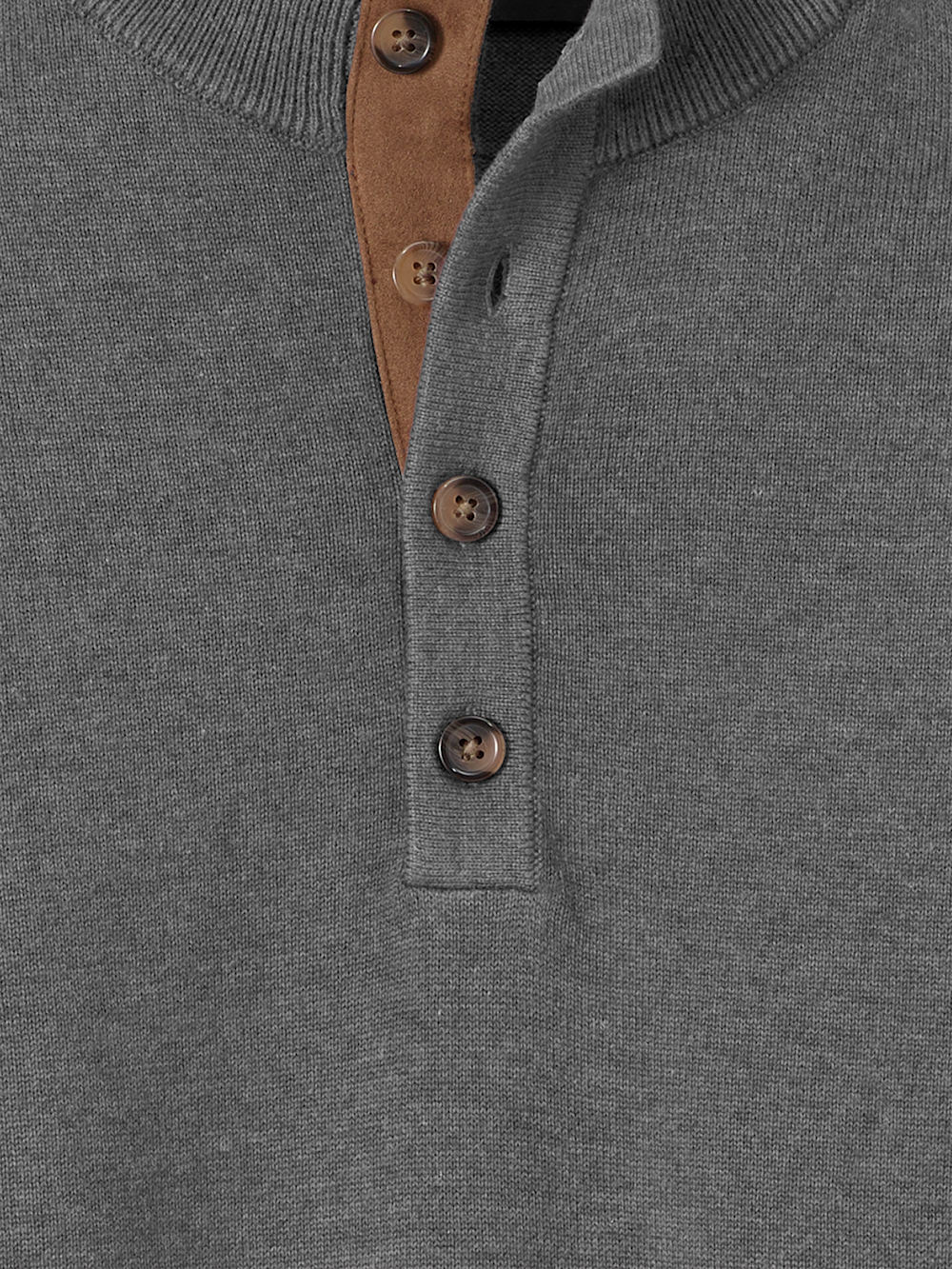 Alternate Image of Supima Cotton Four Button Mock Neck Sweater-5