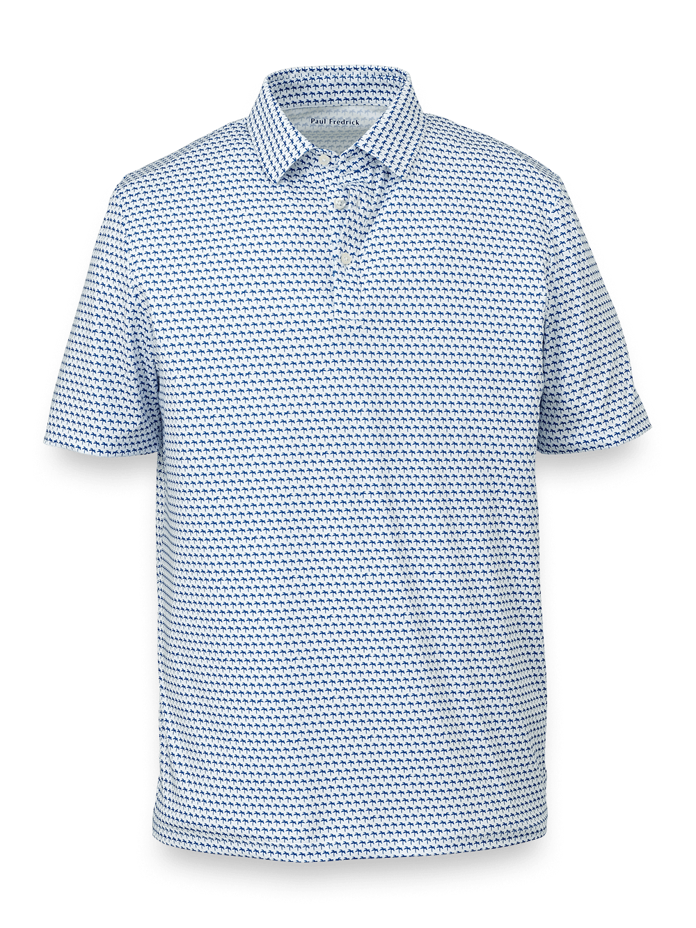 Product Image of Performance Blend Three Button Polo-Blue