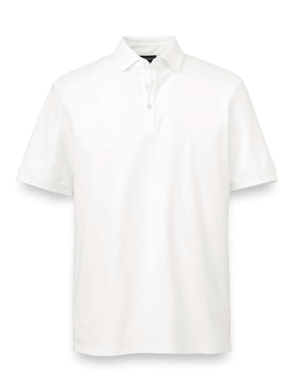Product Image of Cotton Blend Three Button Polo-White