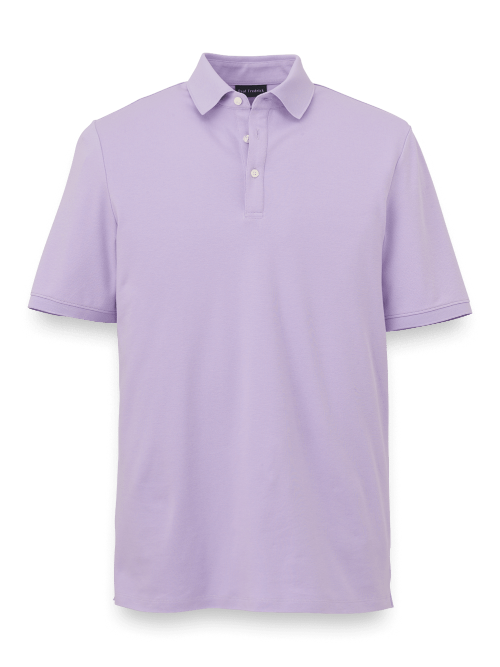 Product Image of Cotton Blend Three Button Polo-Lavender