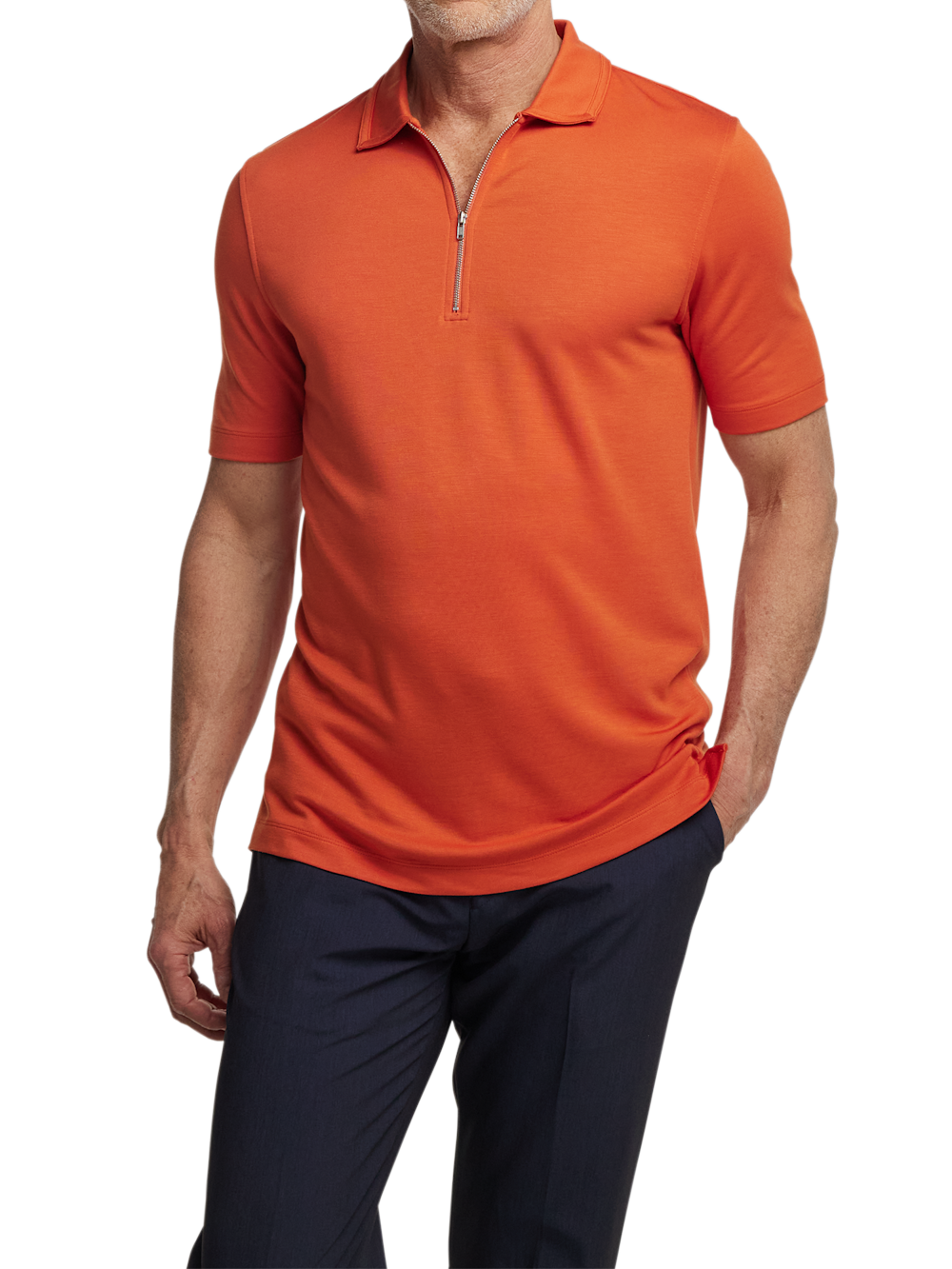 Alternate Image of Lyocell Blend Quarter Zip Polo-1