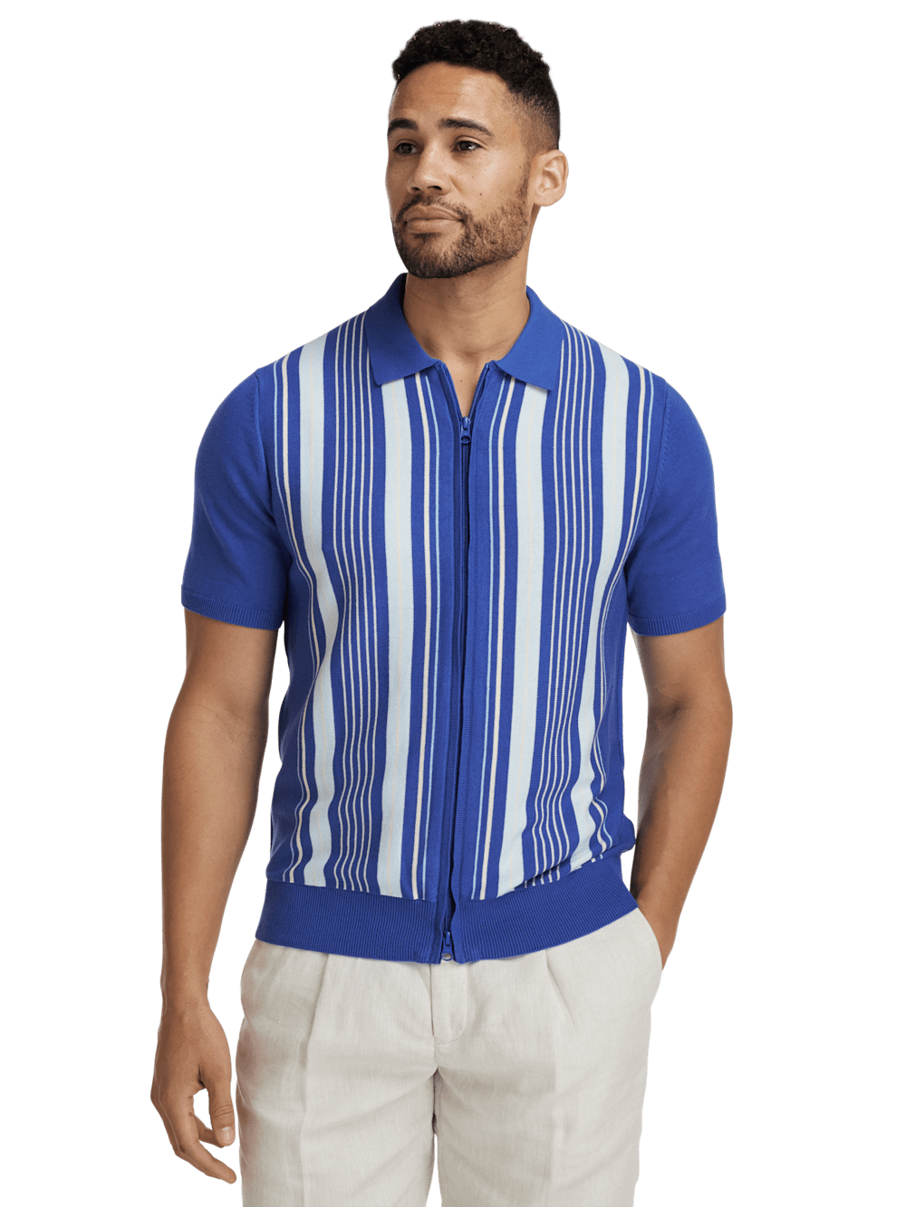 Alternate Image of Cotton Full Zip Polo-1