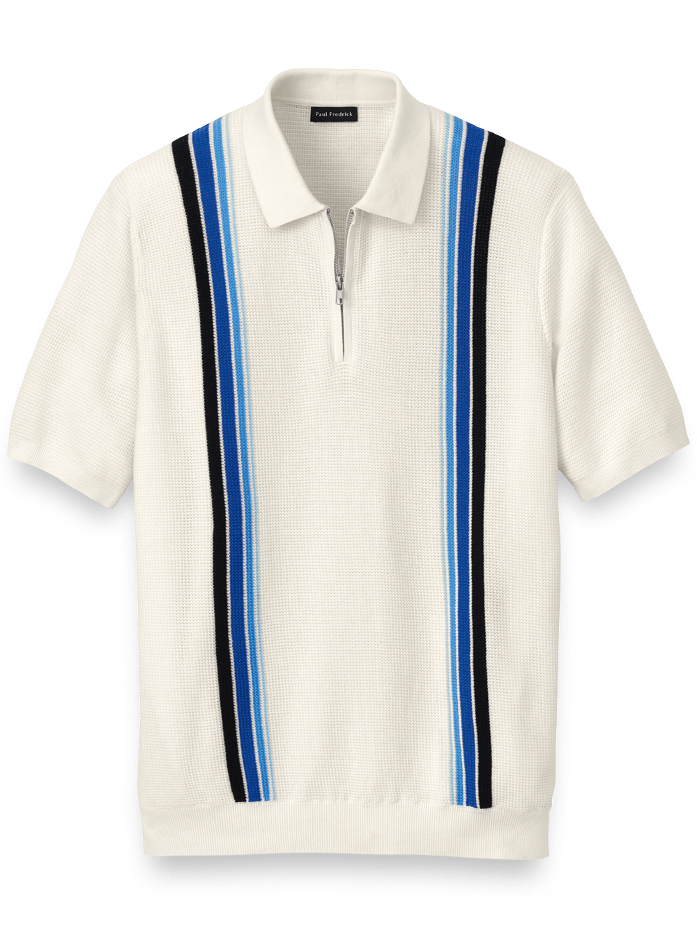 Product Image of Cotton Quarter Zip Polo-Ivory
