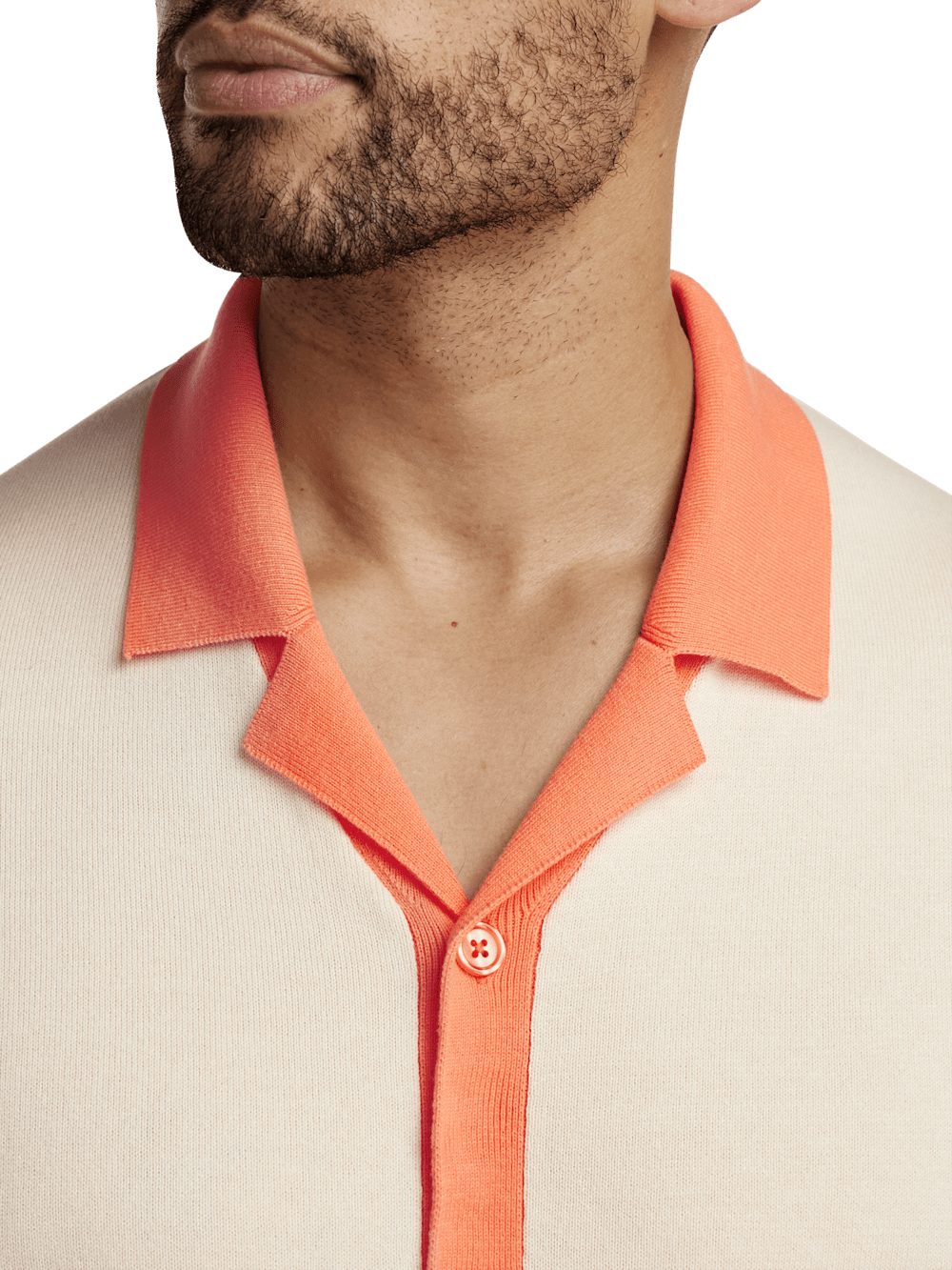 Alternate Image of Cotton Button Front Camp Collar Sweater-2