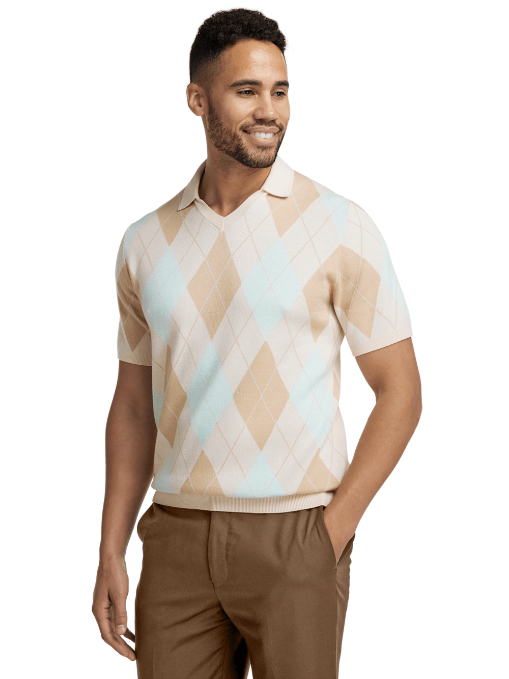 Alternate Image of Cotton V-neck Polo-1