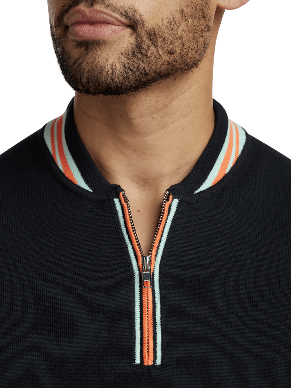 Alternate Image of Cotton Quarter Zip Crew Neck Sweater-2