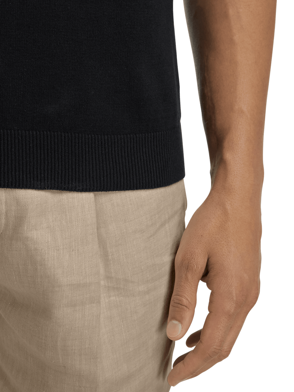 Alternate Image of Cotton Quarter Zip Crew Neck Sweater-3