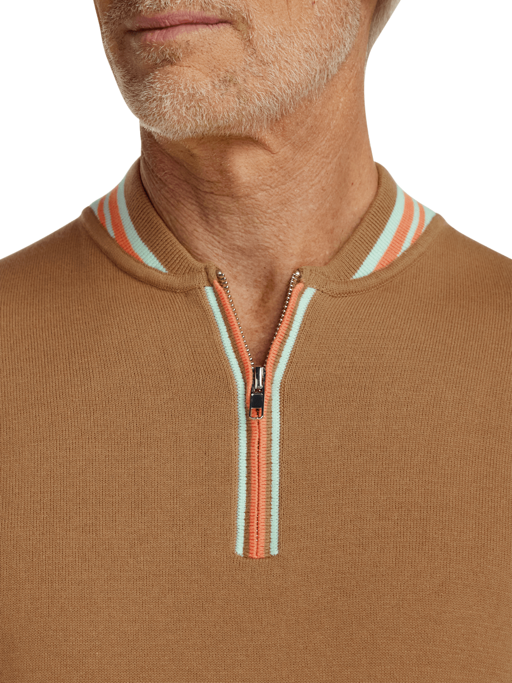 Alternate Image of Cotton Quarter Zip Crew Neck Sweater-2