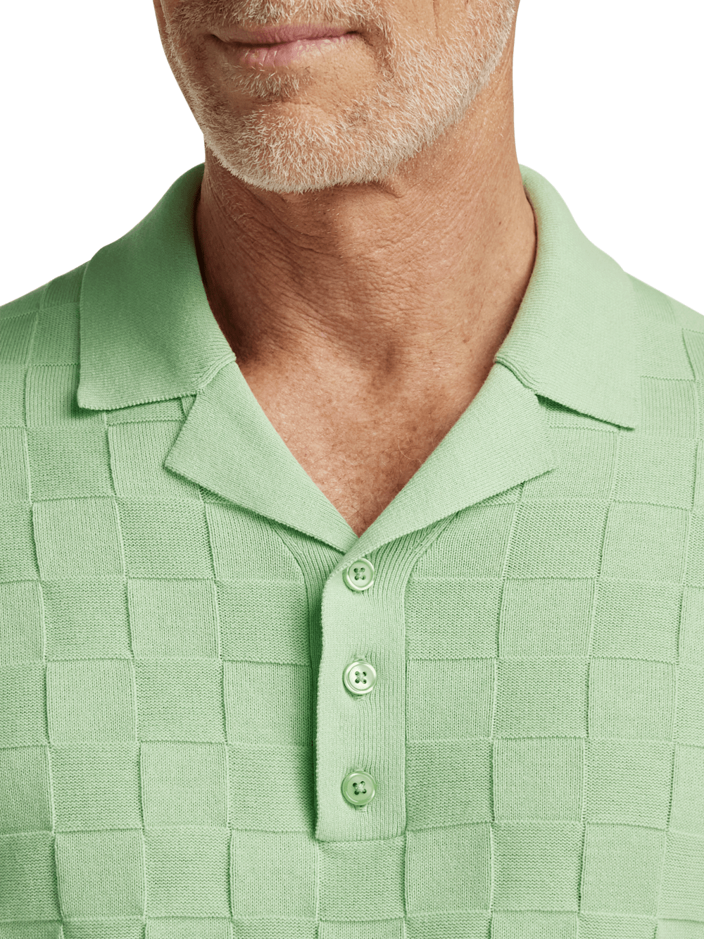 Alternate Image of Cotton Three Button Camp Collar Sweater-2