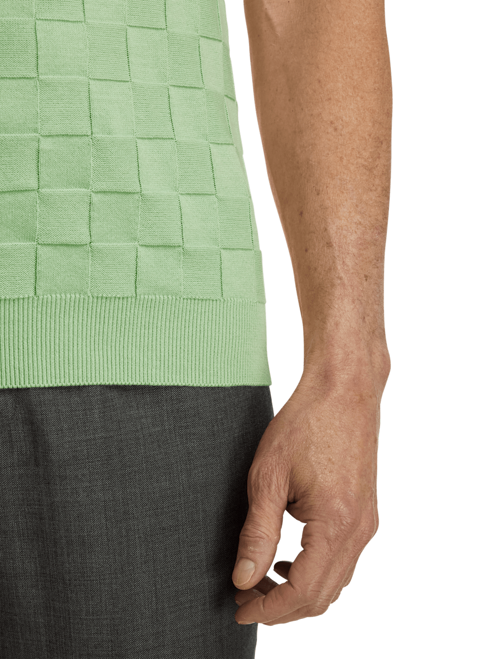 Alternate Image of Cotton Three Button Camp Collar Sweater-3