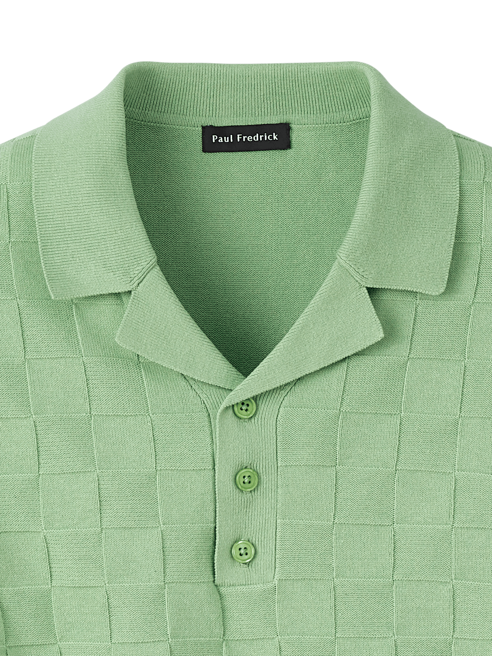 Alternate Image of Cotton Three Button Camp Collar Sweater-5
