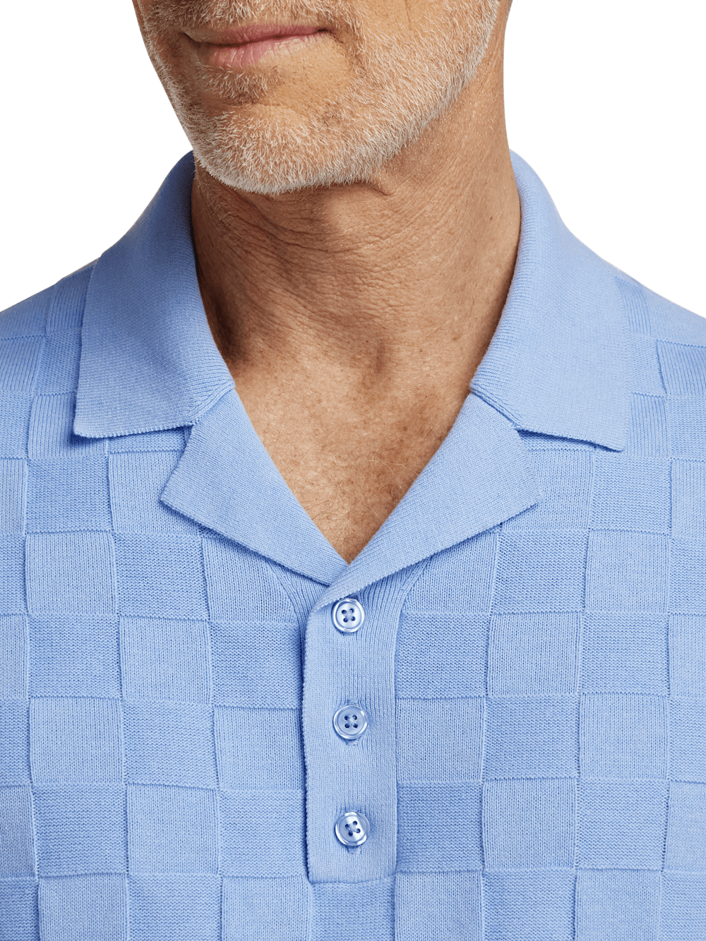 Alternate Image of Cotton Three Button Camp Collar Sweater-2
