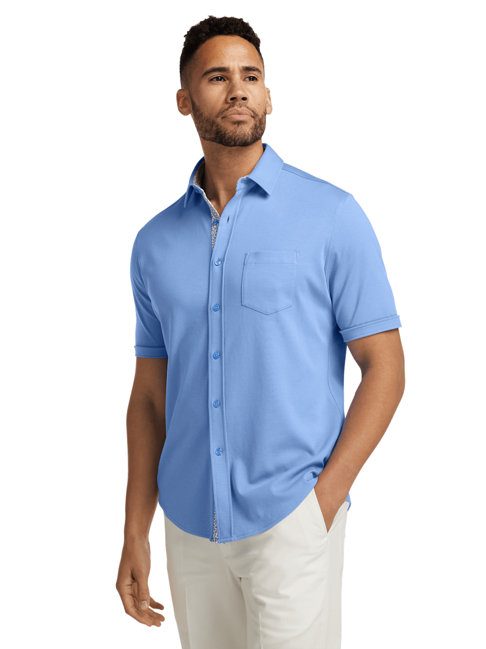 Alternate Image of Cotton Button Front Polo-1