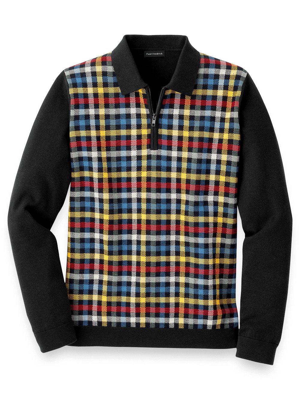 Product Image of Cotton Zip Polo-Multi