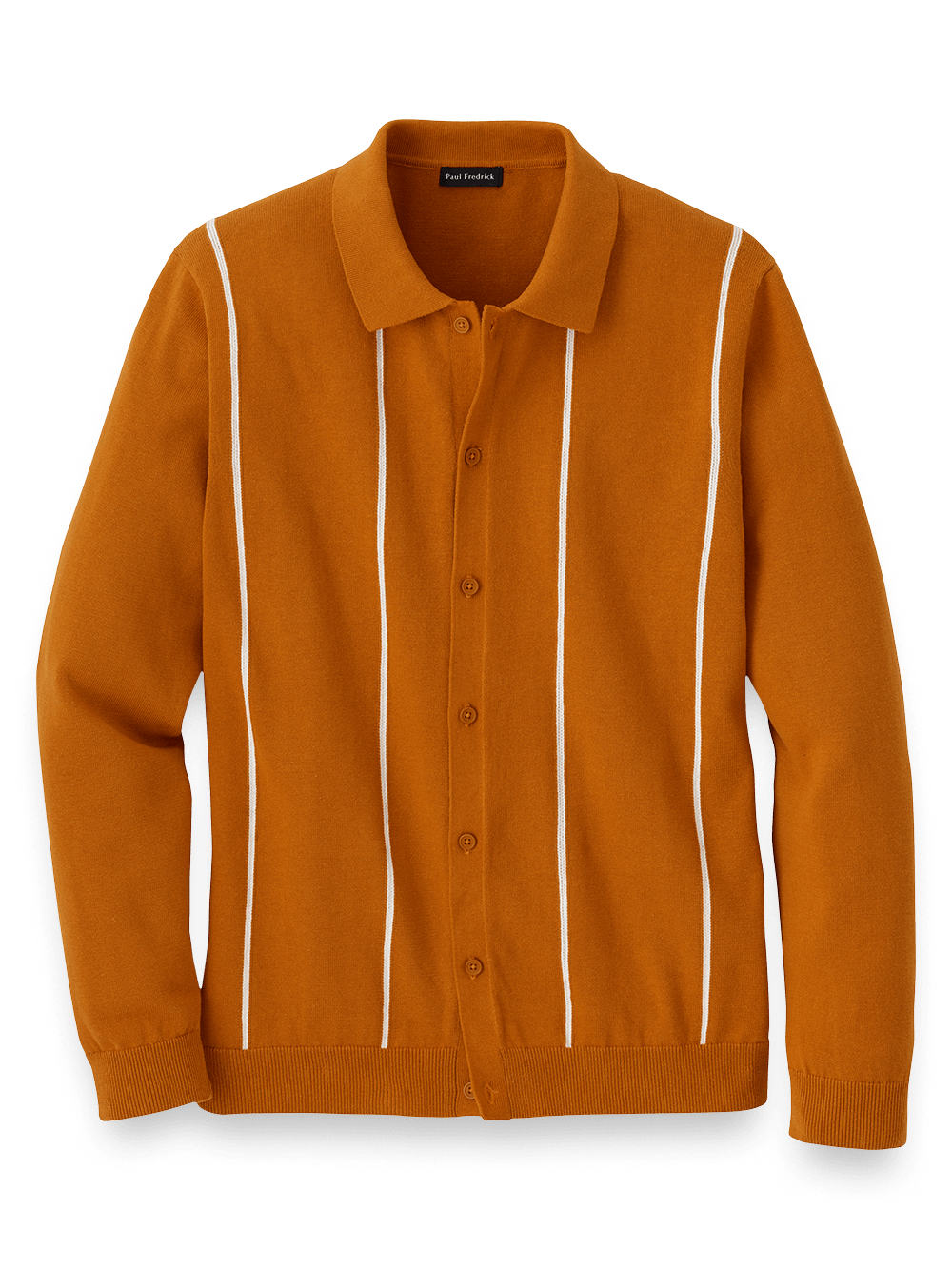 Product Image of Cotton Button Front Polo-Rust