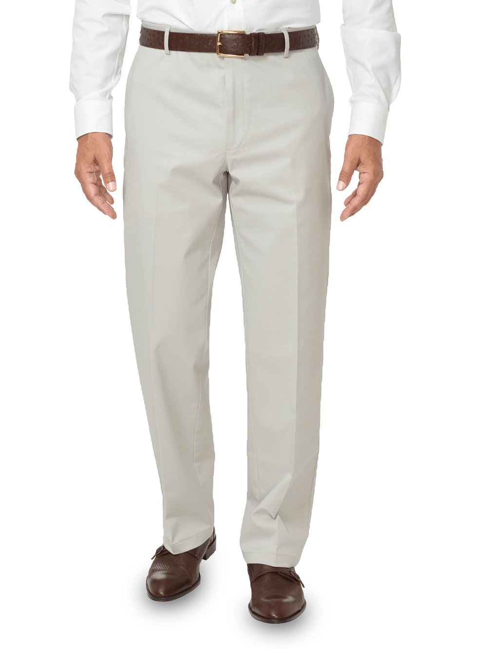 Product Image of Impeccable Flat Front Pant Non-iron Smart Stretch Waistband-Stone