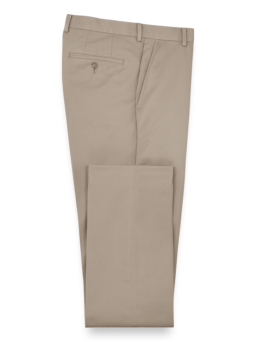 Product Image of Non Iron Chino Flat Front Pants-Khaki#model_flat front